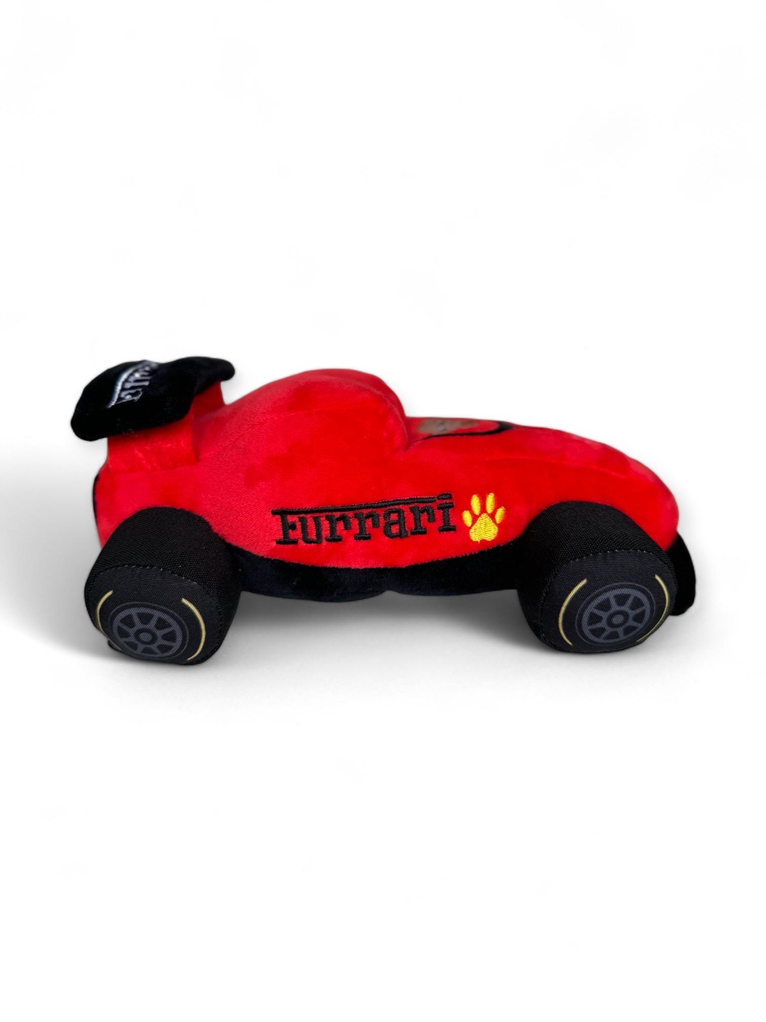 Race Car Dog Toy - Plush Squeaky Toy