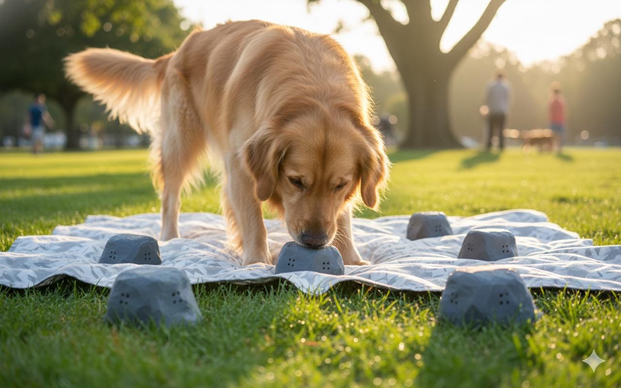 River Rock Sniffing Puzzle