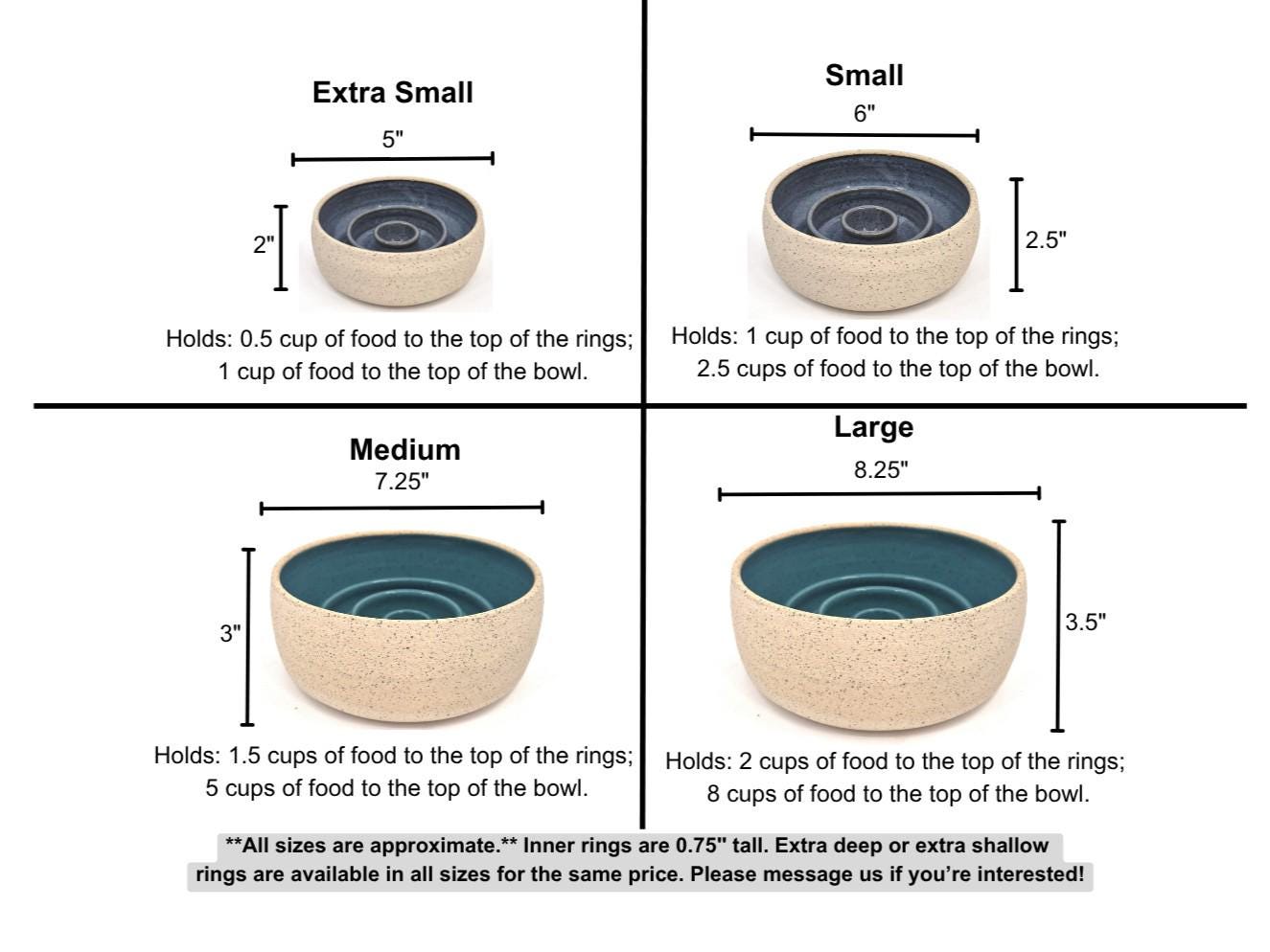 Bare Clay Slow Feeder Ceramic Dog Bowl