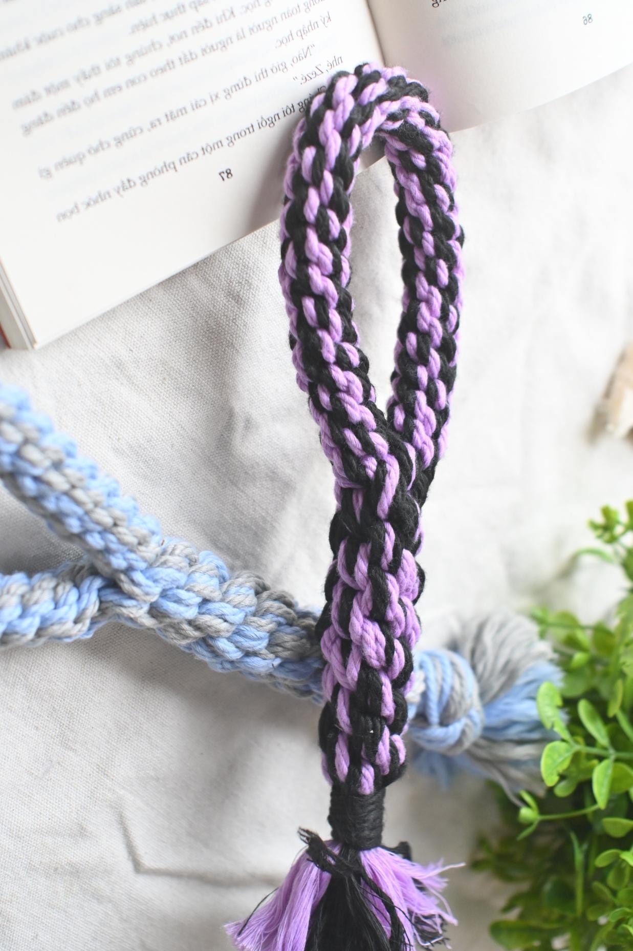 Macrame Dog Tug Toy, Cotton Rope, Custom Colors