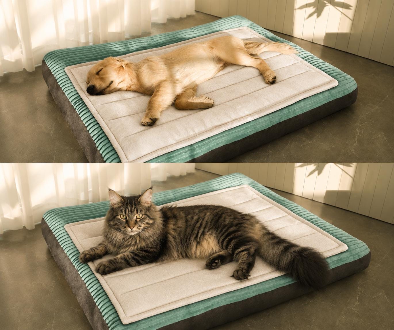 Quilted Linen Pet Mat
