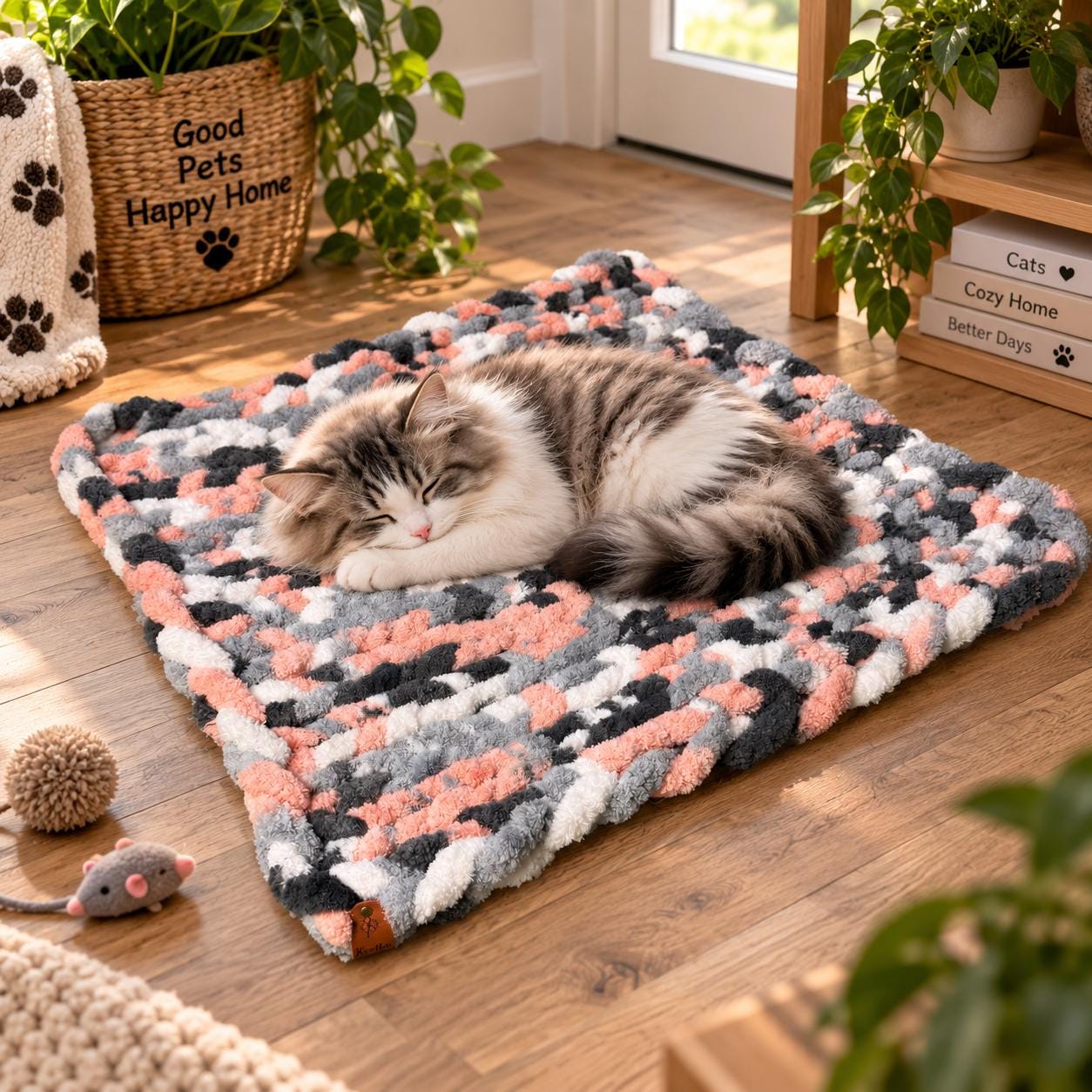 Cozy Pet Mat: Cat Lover Gift, Dog Accessories, Home Decor