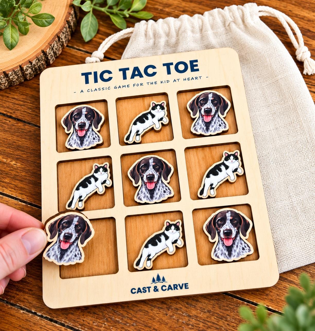 Personalized Pet Tic Tac Toe Game