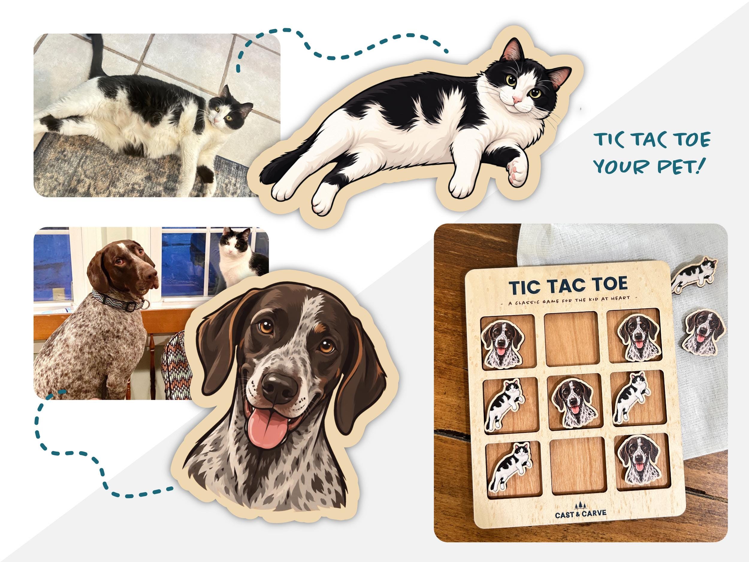 Personalized Pet Tic Tac Toe Game