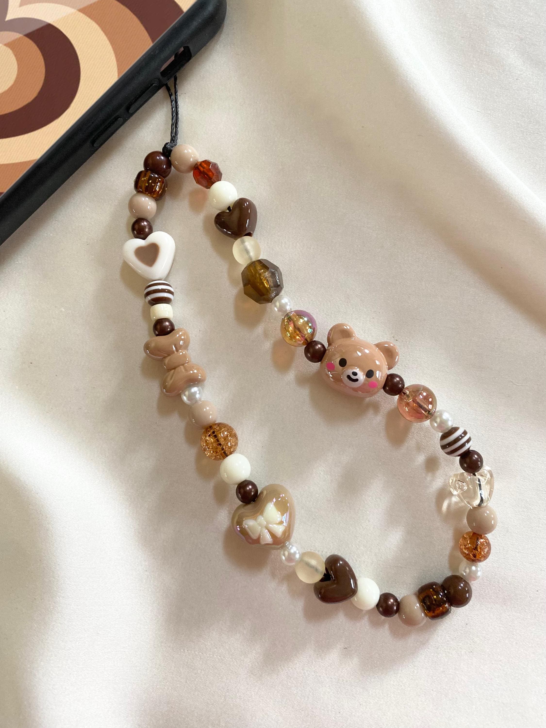 Cute Brown Bear Phone Charm Strap