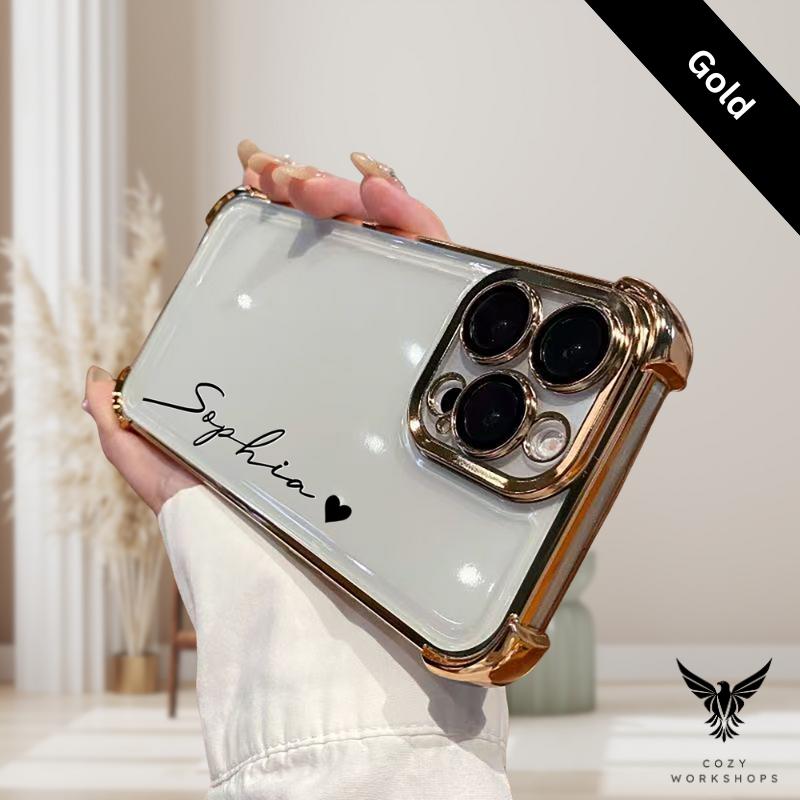 Transparent Name Personalization Initials Case For iPhone 18 Pro Max 17 16 15 14 13 12 11 Air Plus, Unique Lens Protection Clear iPhone Case