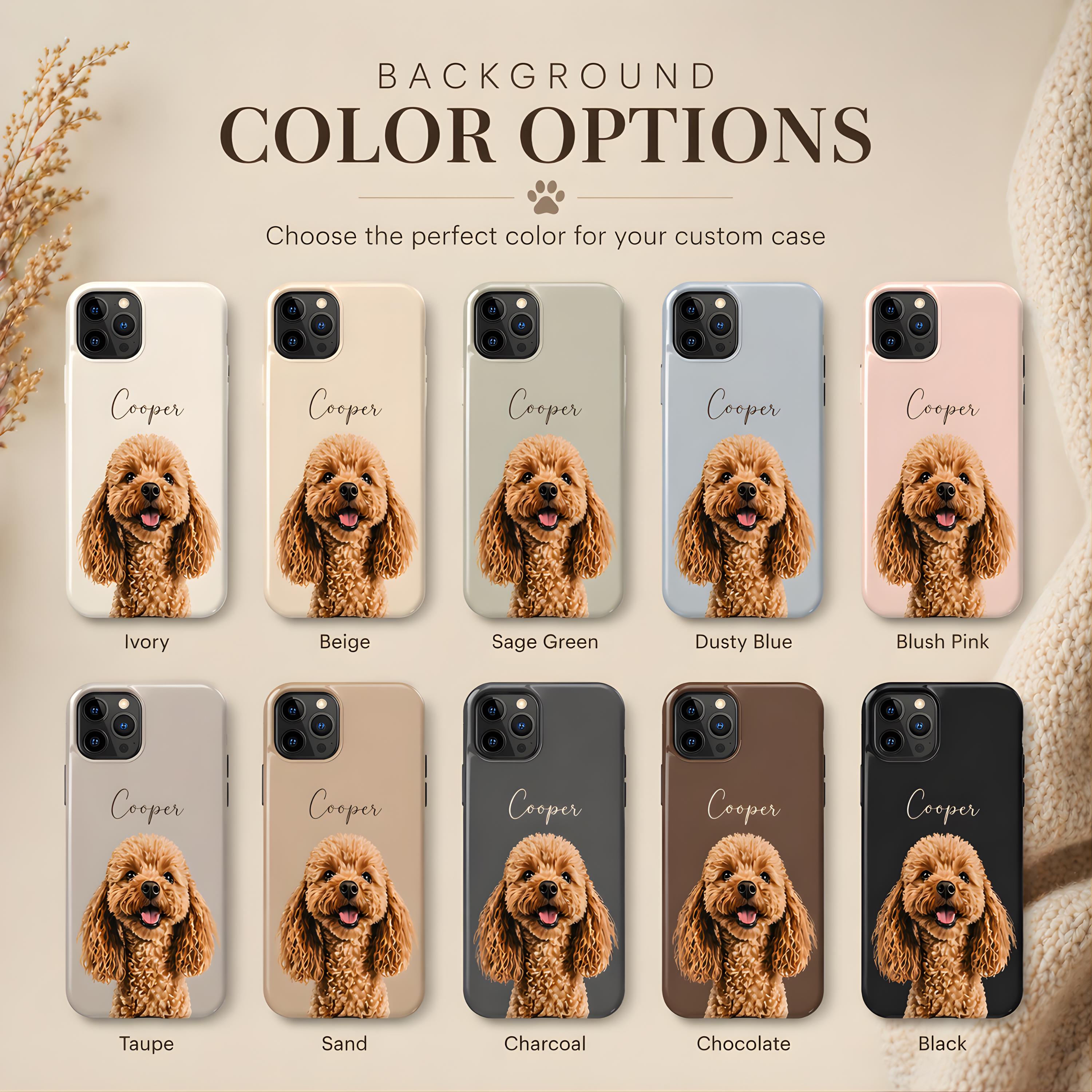 Custom Pet Phone Case from Photo, Personalized Dog & Cat iPhone Case with Name, Pet Portrait Case