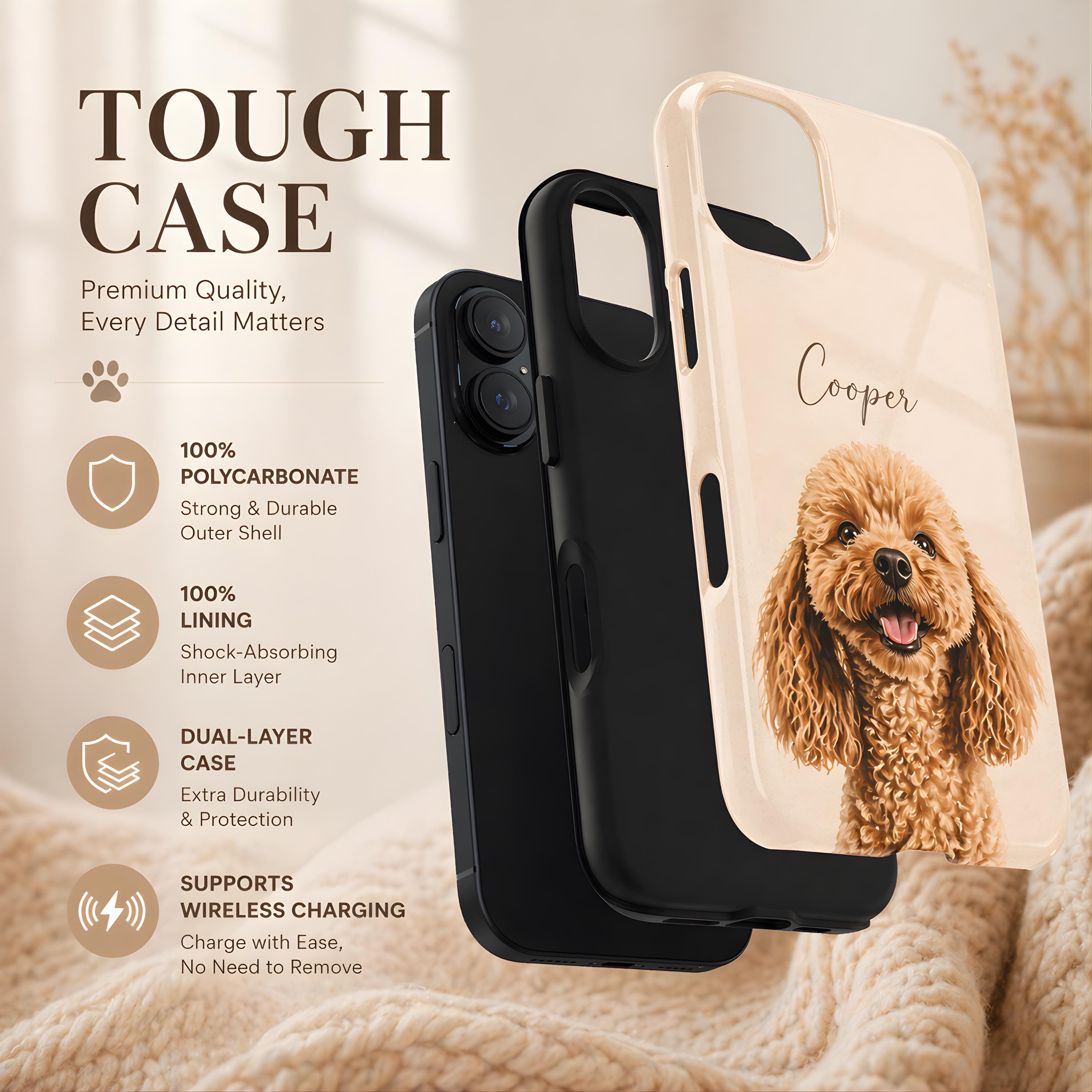 Custom Pet Phone Case from Photo, Personalized Dog & Cat iPhone Case with Name, Pet Portrait Case