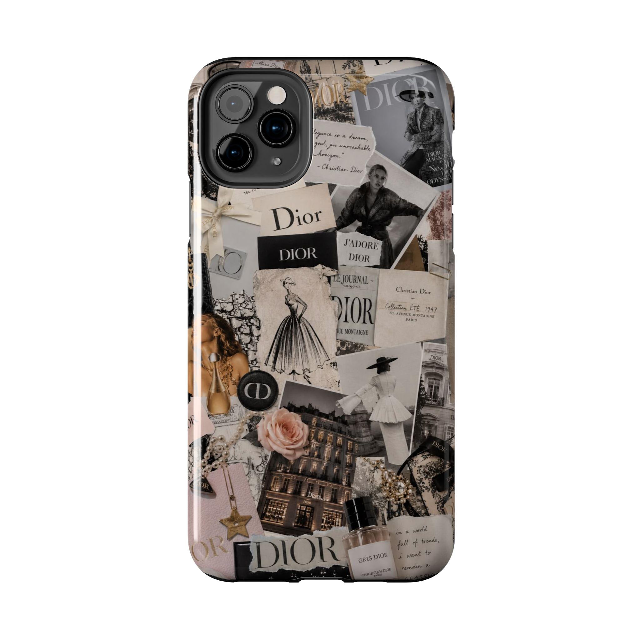 Vintage Dior Collage Phone Case | Tough Phone Case