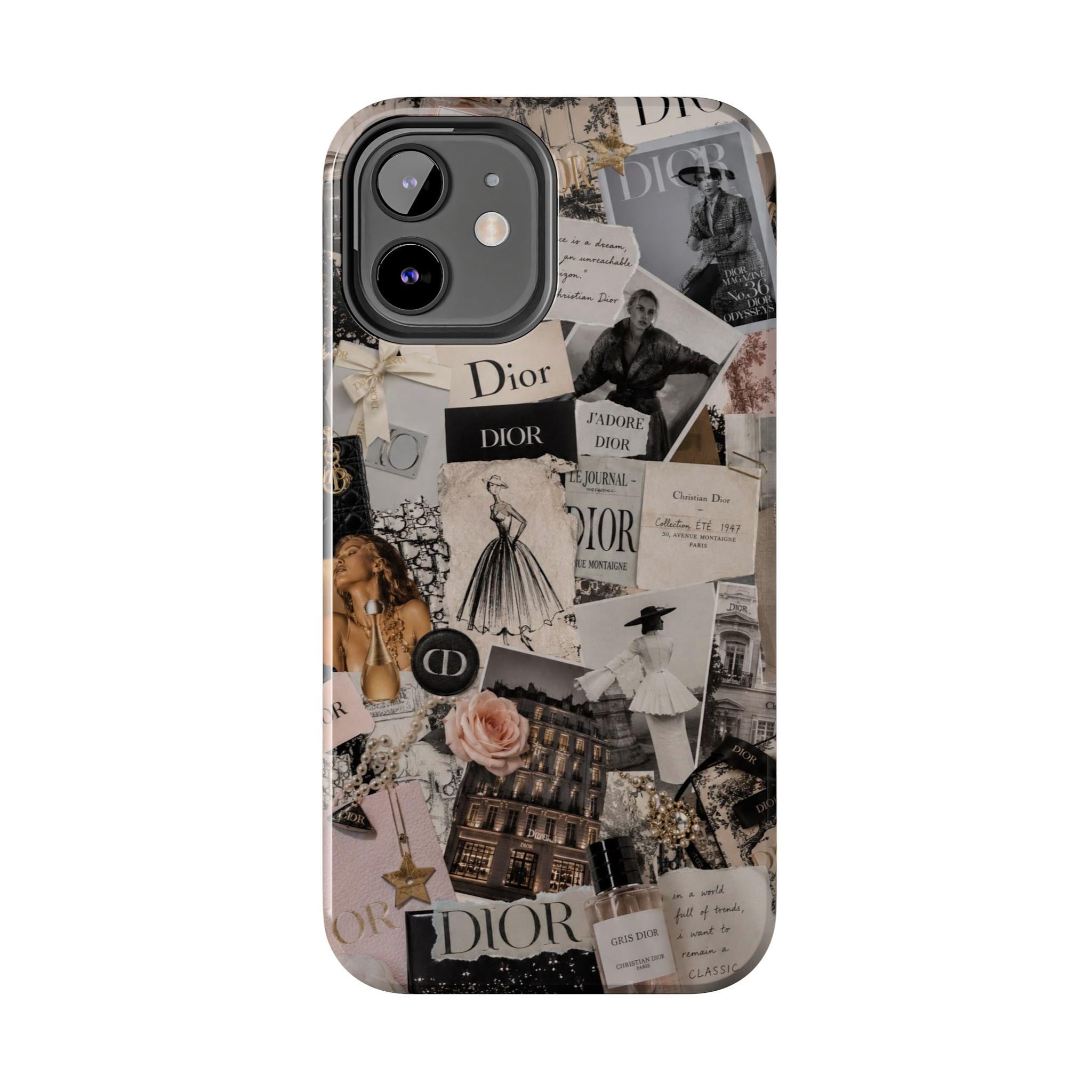 Vintage Dior Collage Phone Case | Tough Phone Case