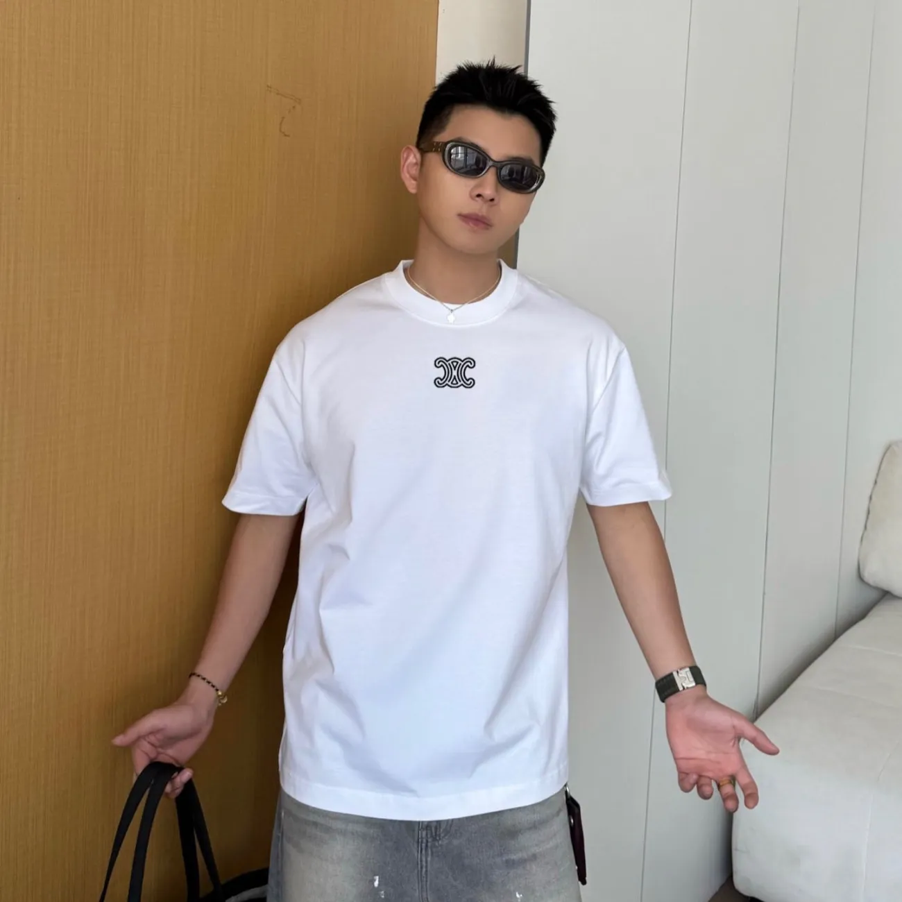 『S-XL』情侶款夏季寬鬆圓領T恤