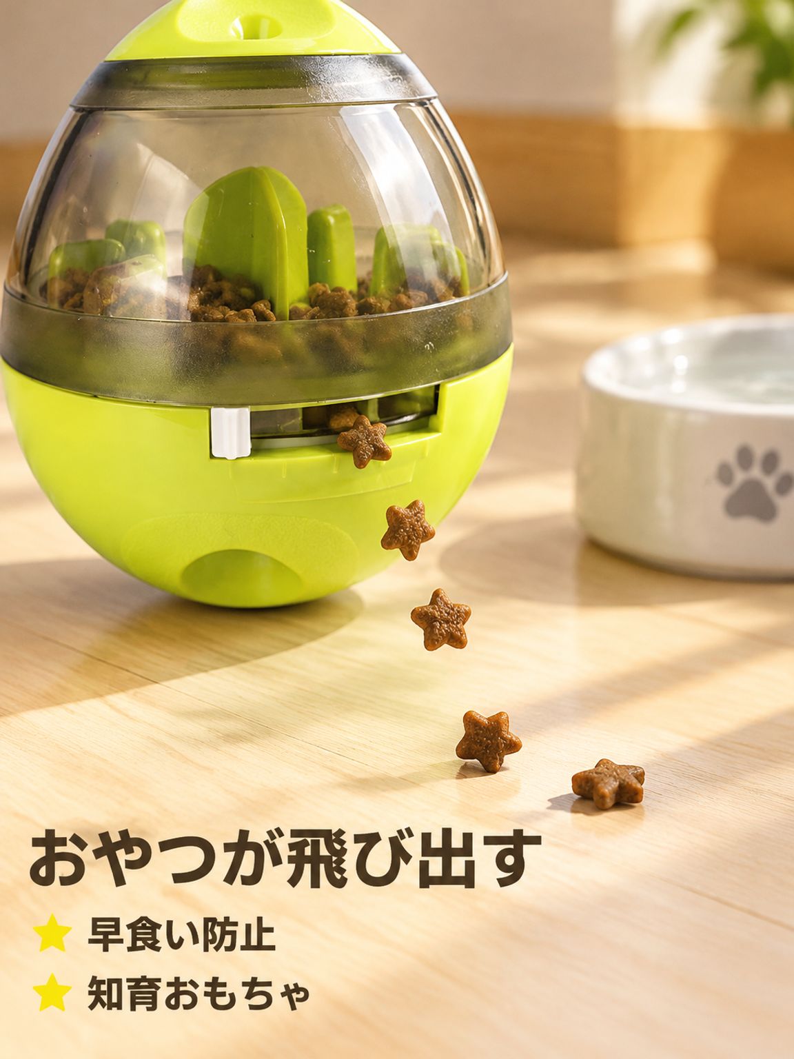 犬用おもしろ起き上がりこぼし型おやつボール