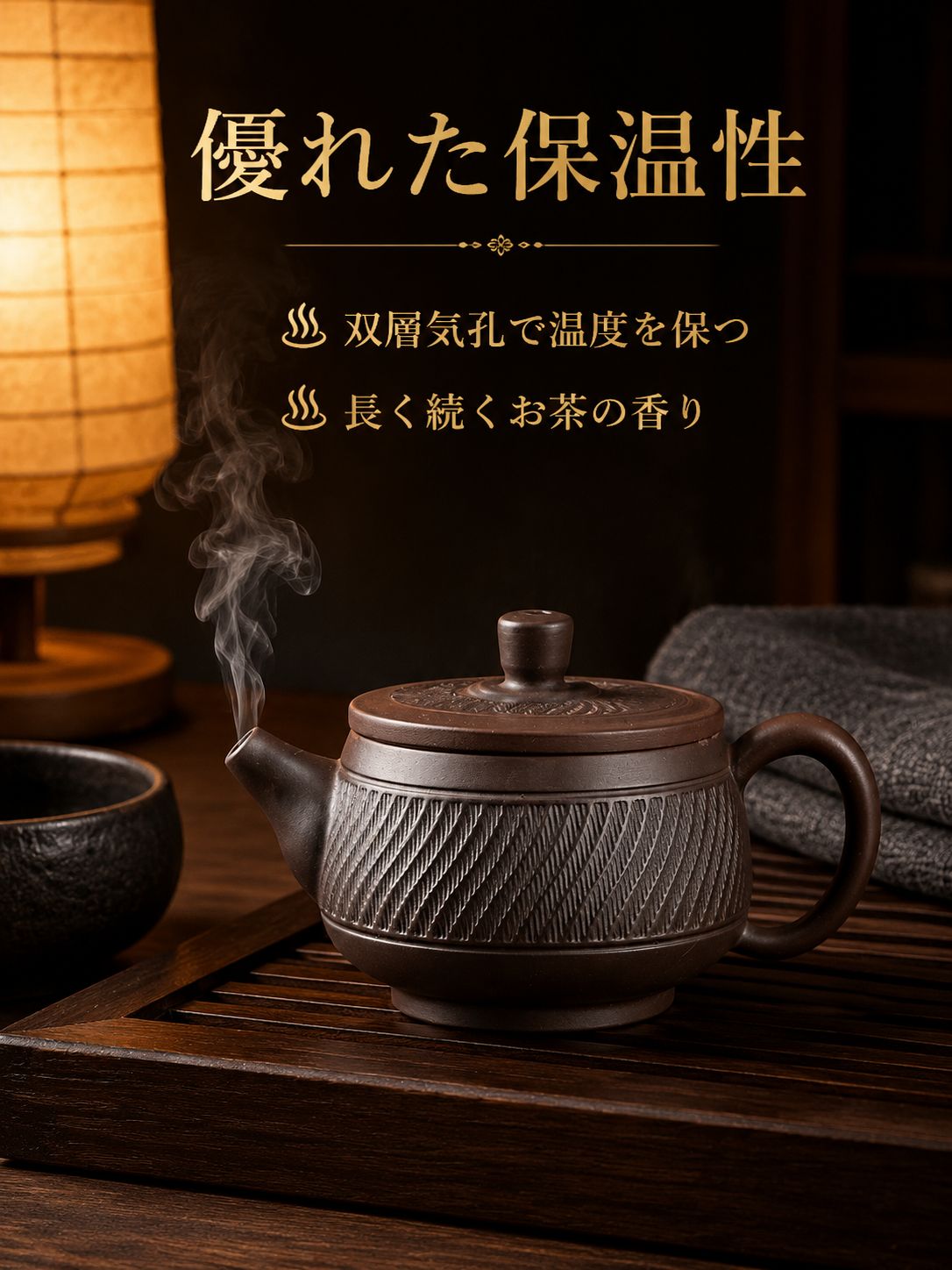 紫粘土の鳳凰のティーポット