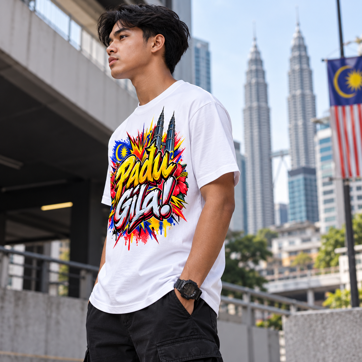 🇲🇾🔥 DISKAUN 50% KAW-KAW! Padu Gila Weh! 🇲🇾 T-Shirt Streetwear Lokal Malaysia 👑 | Style Budak KL • Design Merdeka • Cotton Premium • Memang Onz! ⚡