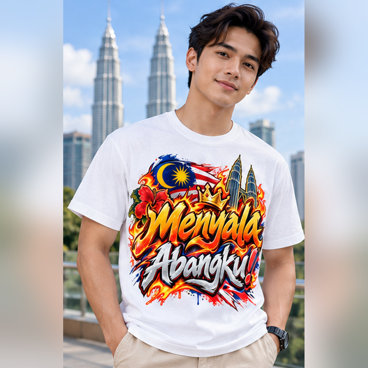 🇲🇾🔥 PROMOSI 50% OFF! Menyala Abangku T-Shirt Premium Cotton 👑 | Baju Lelaki Streetwear Malaysia | Selesa & Bergaya ✨
