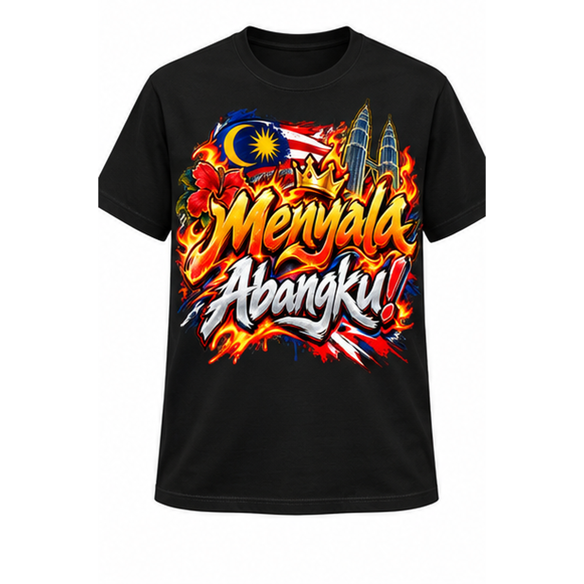 🇲🇾🔥 PROMOSI 50% OFF! Menyala Abangku T-Shirt Premium Cotton 👑 | Baju Lelaki Streetwear Malaysia | Selesa & Bergaya ✨