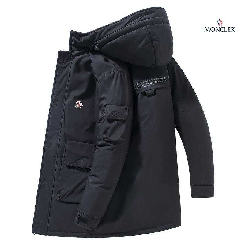 MONCLER メンズ 新作 冬物 ワークウェア ダウンジャケット フード付き ミドル丈コート