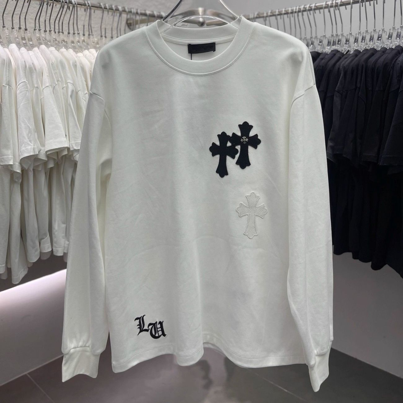 『M-3XL』新作長袖刺繍入り万能ファッションカジュアルスウェットシャツ
