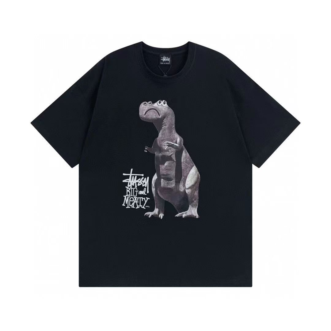【期間限定割引価格】STUSSY Dinosaur Series Men's and Women's T-shirts