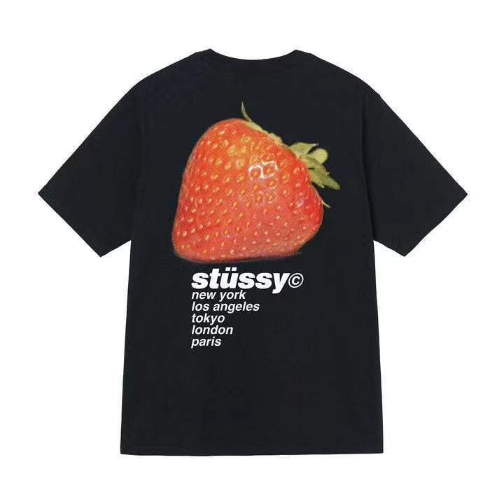 【期間限定割引価格】STUSSY strawberry print series T-shirt