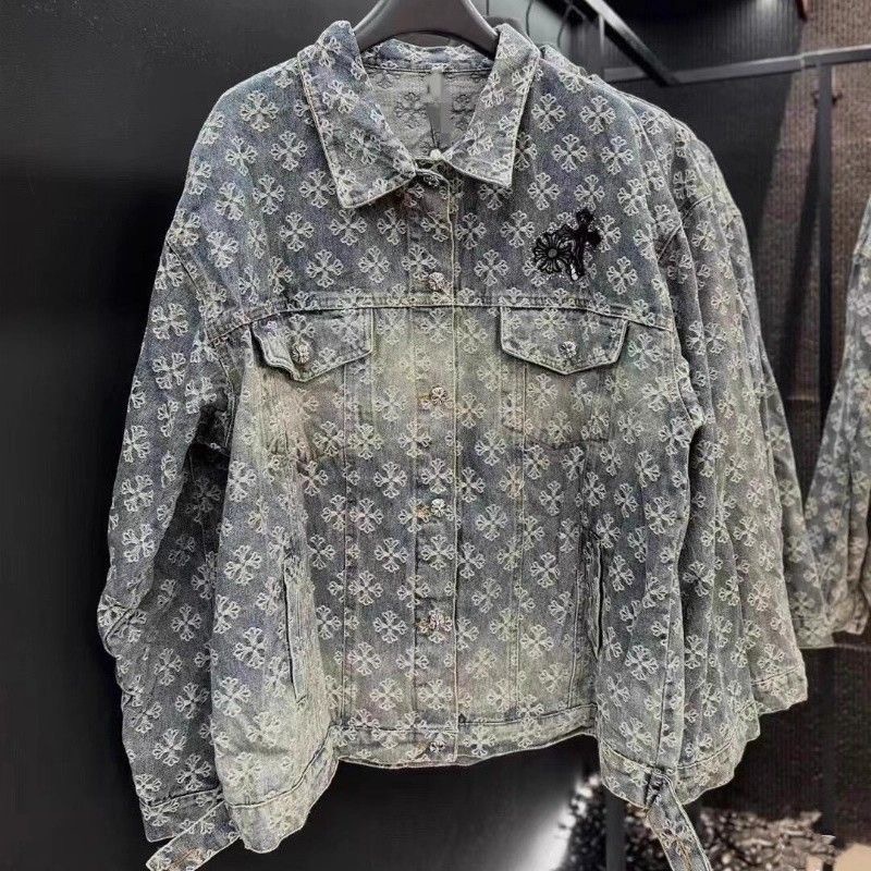 『S-3XL』クロス & ストーン デニムジャケット | ストリートスタイル