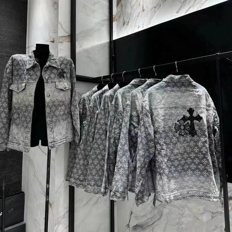 『S-3XL』クロス & ストーン デニムジャケット | ストリートスタイル