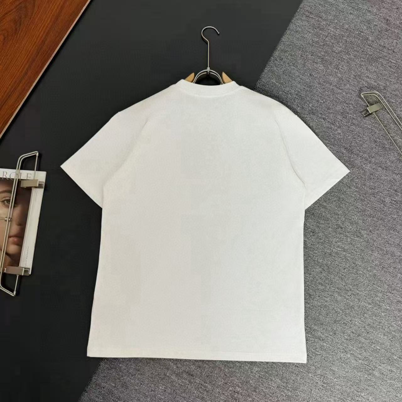 『M-4XL』新作 夏物 半袖 プリント ユニセックス 純綿 カジュアル ラウンドネック ゆったりTシャツ