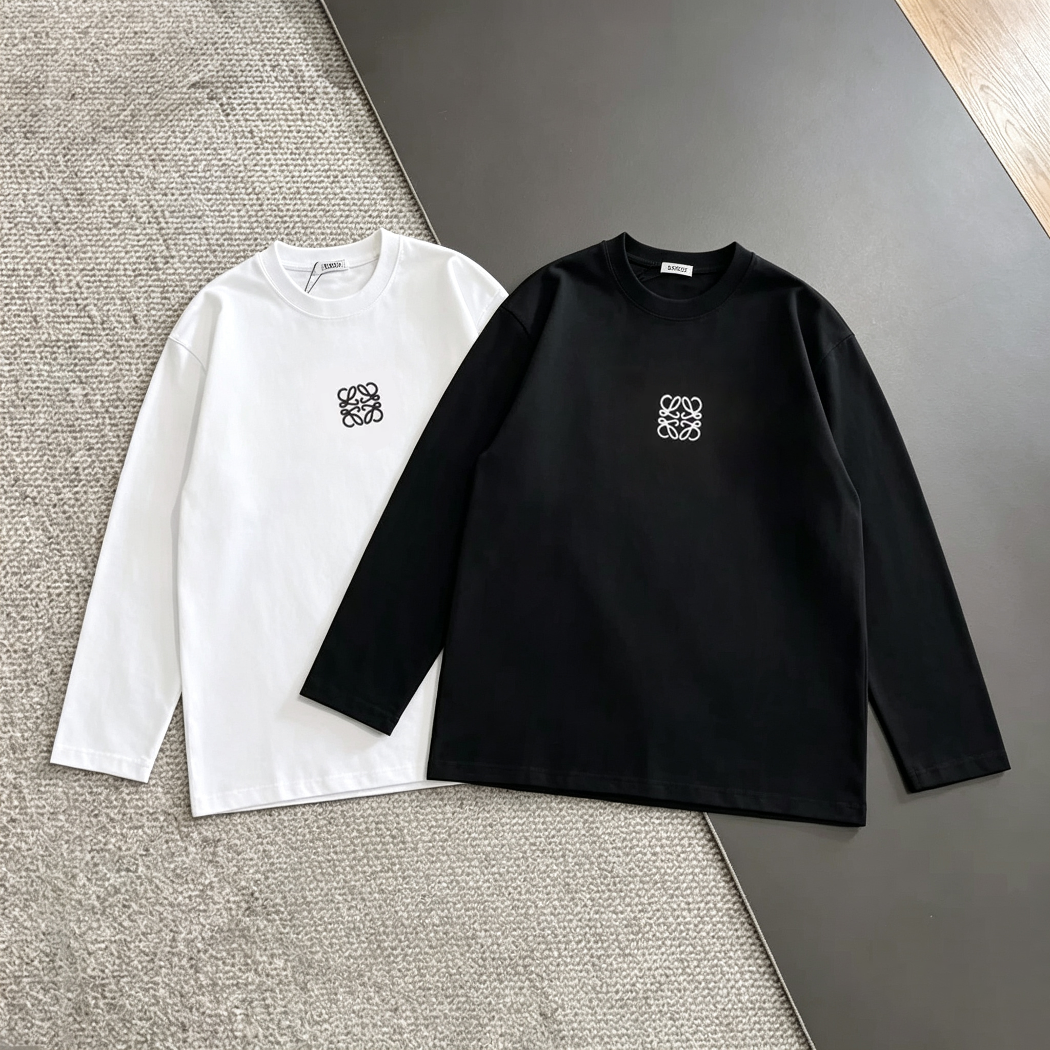 『S-XL』純綿の長袖Tシャツ カジュアルで着心地が良く、男女兼用です