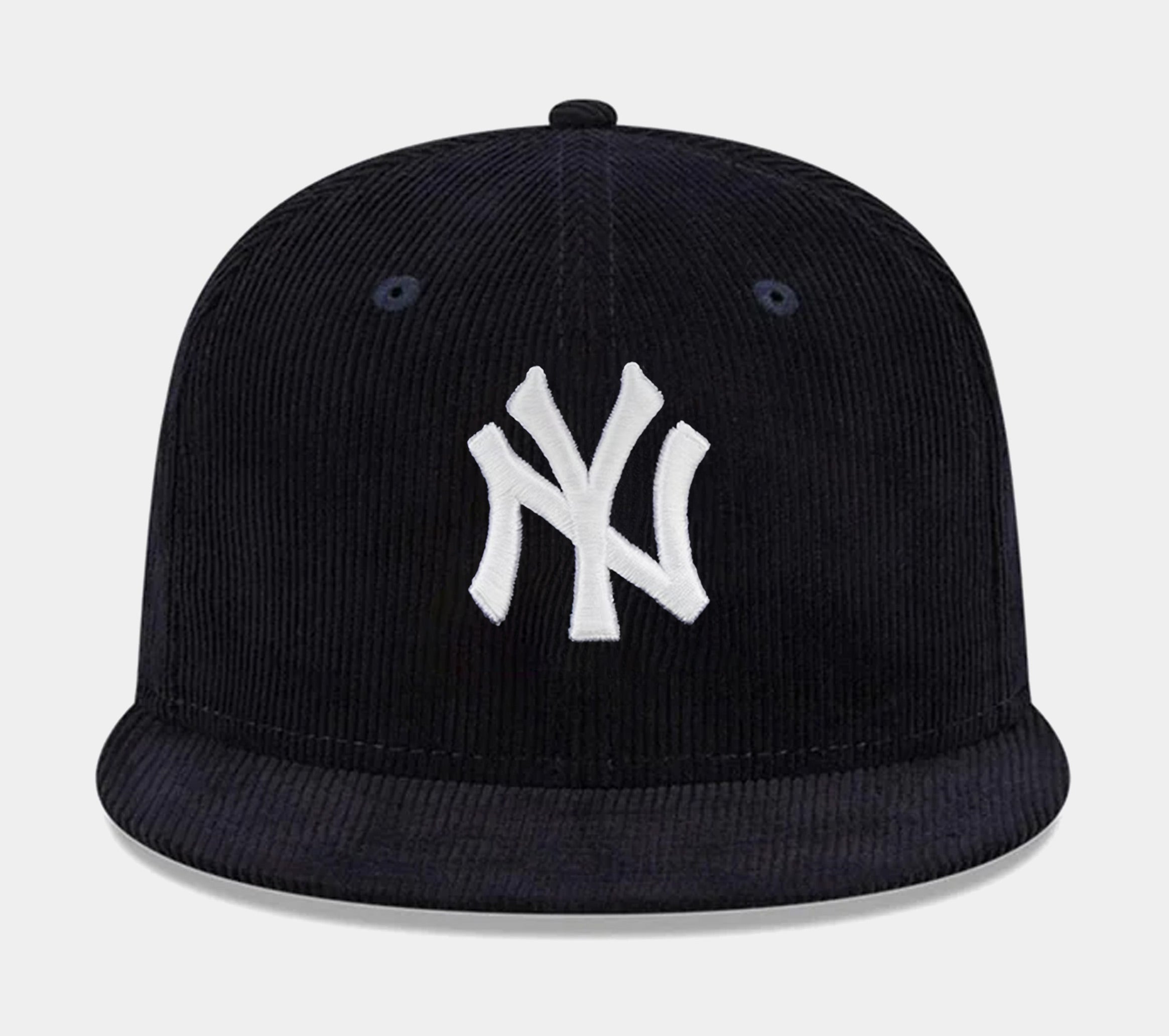 New York Yankees Throwback Corduroy 59FIFTY Mens Hat (Navy)