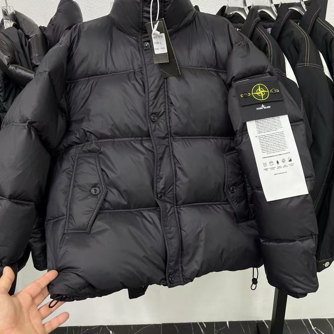 『M-4XL』冬用綿入りコートバッジ、メンズとレディースの綿入りジャケット、ゆったりとした、暖かい、厚手の、防水アウターウェア、刺繍入り