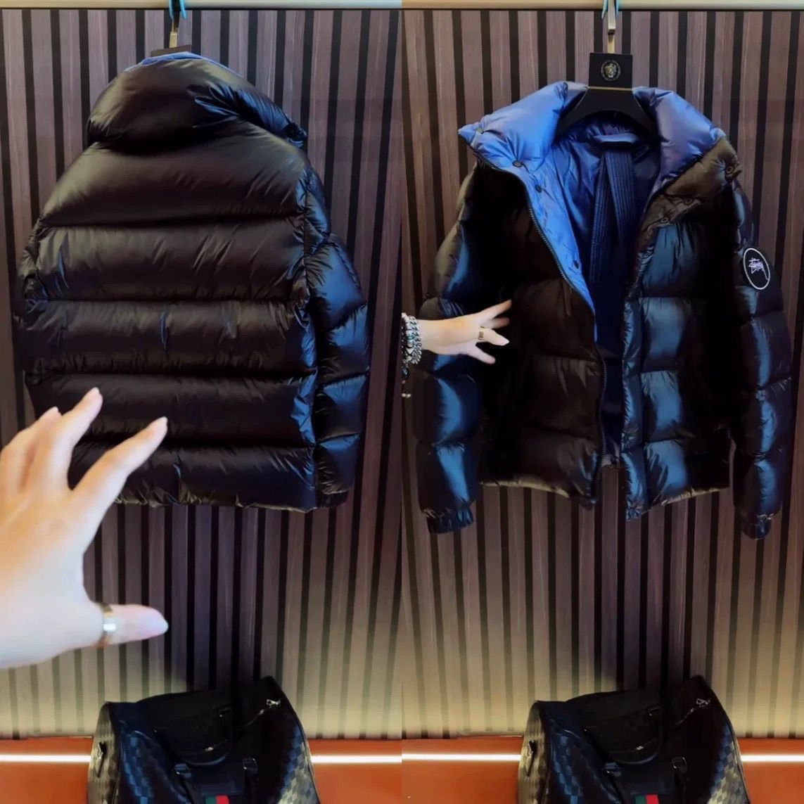 『M-4XL』新しい冬の高級メンズ綿詰めジャケット、暖かい、スタンドカラー、カジュアルで洗練されています