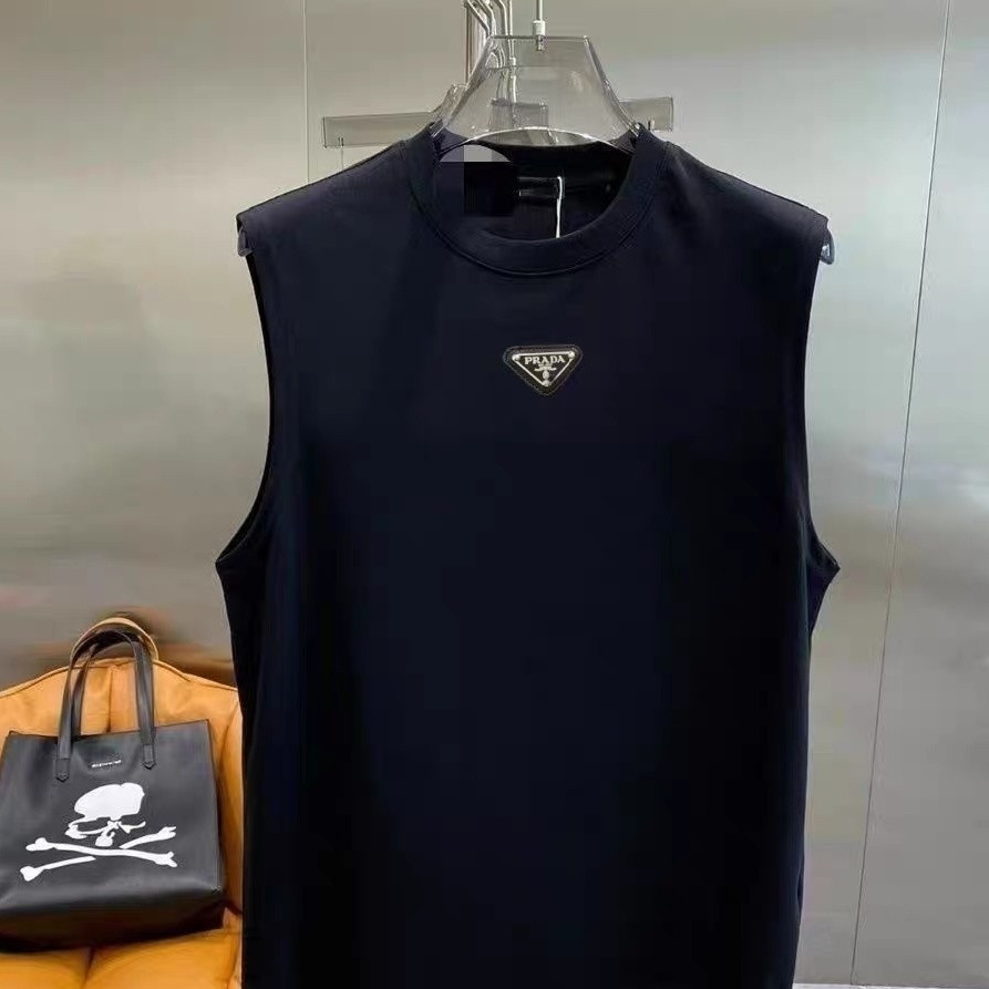 『S-3XL』新作メンズノースリーブスポーツベスト、カジュアルクルーネック
