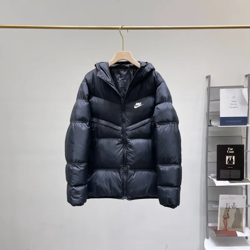 『M-2XL』好感度100％ 質感のいい ファッション 配色 ふわふわ フード付き ジッパー 冬 ダウンアウター