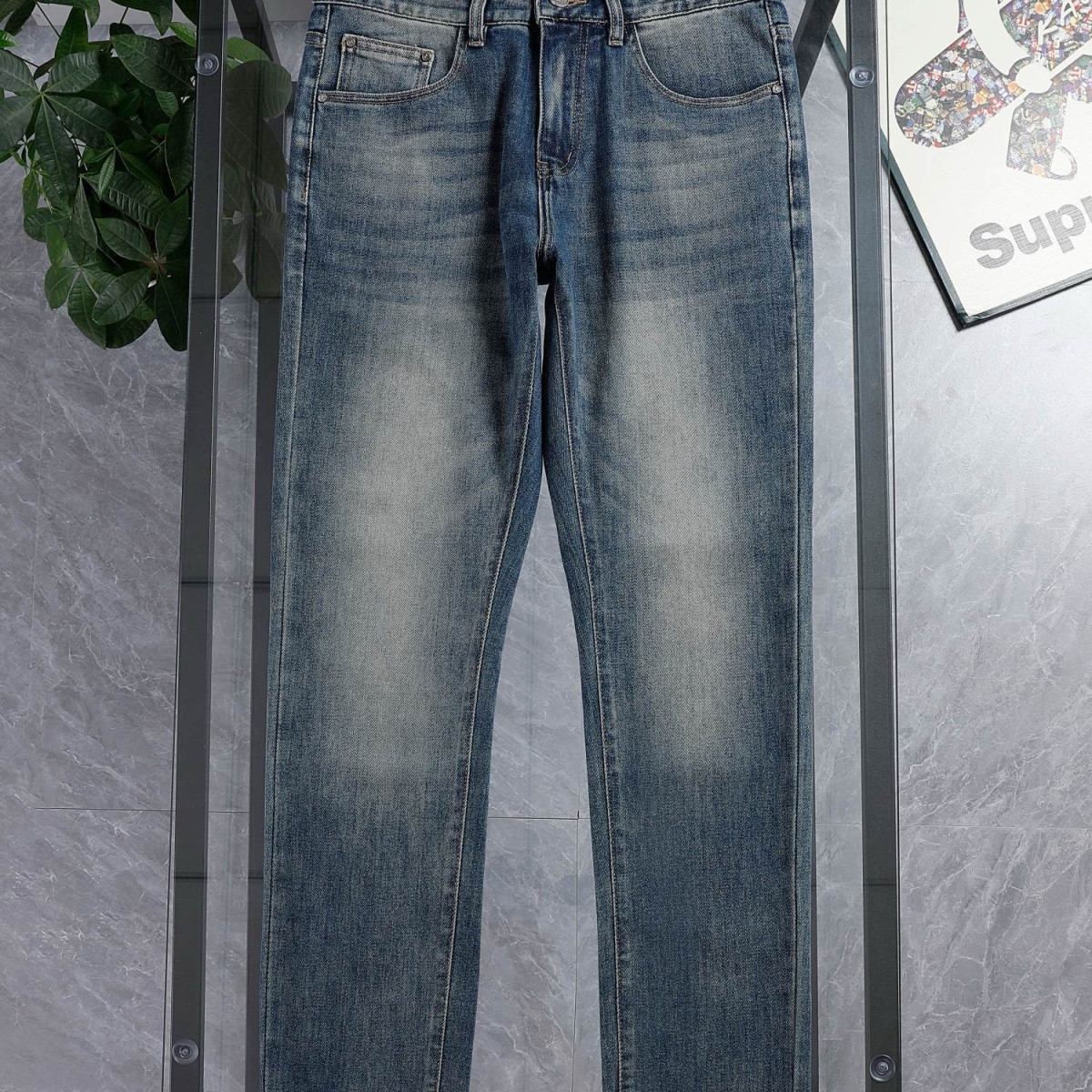 『29-40』新新作の高級スリムフィットメンズストレッチジーンズ、多用途でトレンディなパンツです