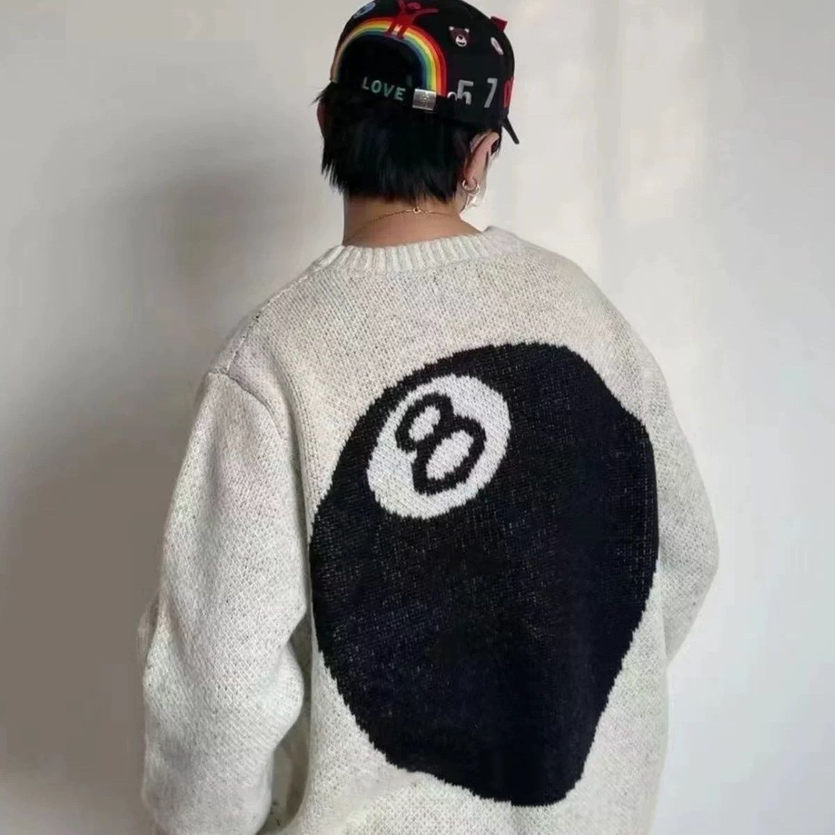 『S-XL』アメリカンレトロ限定版セーター、ハイストリートプルオーバーモヘアニットトップ