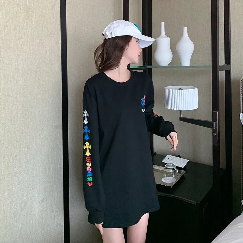 売り切れ必至 着心地良い 激売れ中 ファッション ゆるい アルファベット 長袖 プリント Ｔシャツ