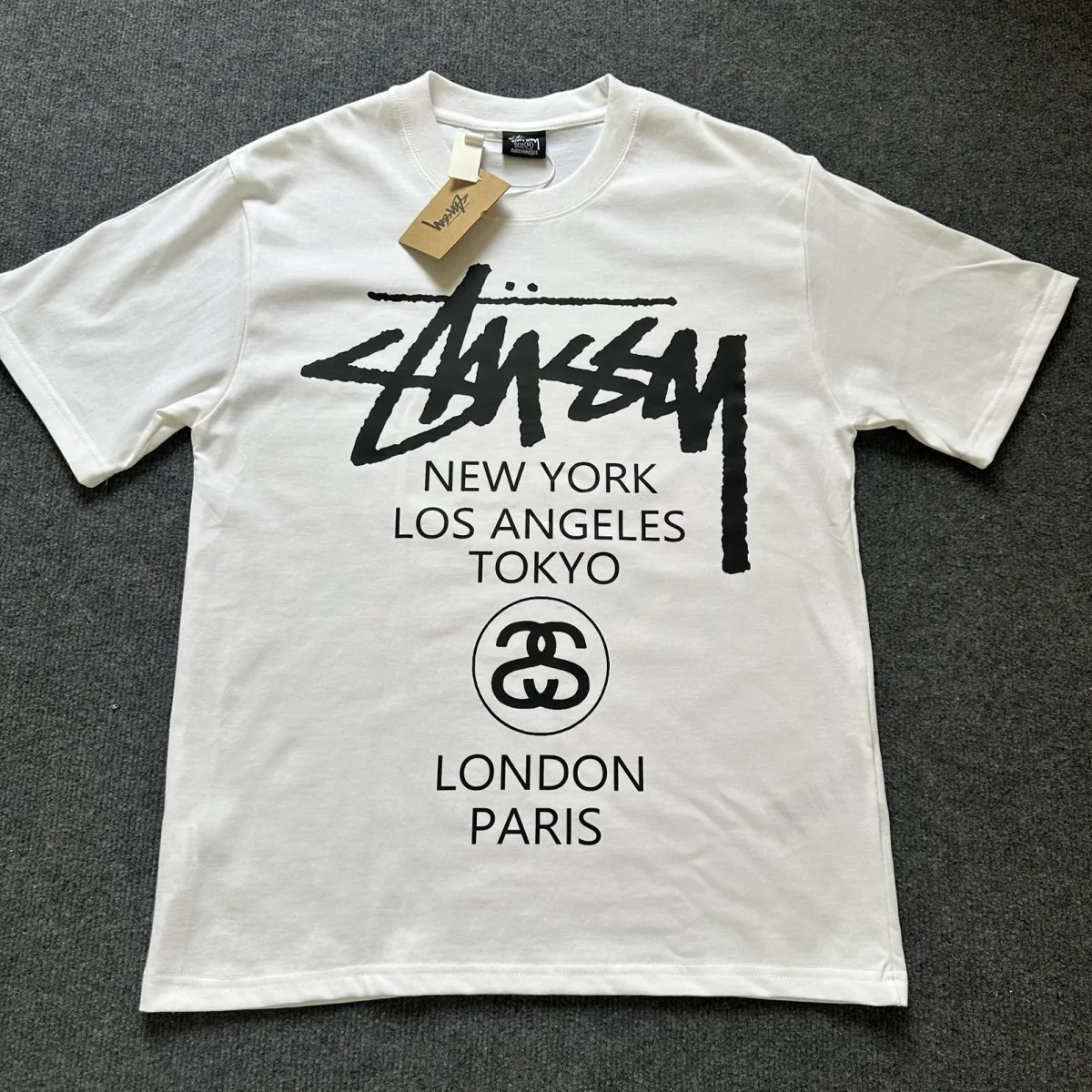 『M-3XL』夏用ピュアコットン製ゆったりプリント半袖Tシャツ