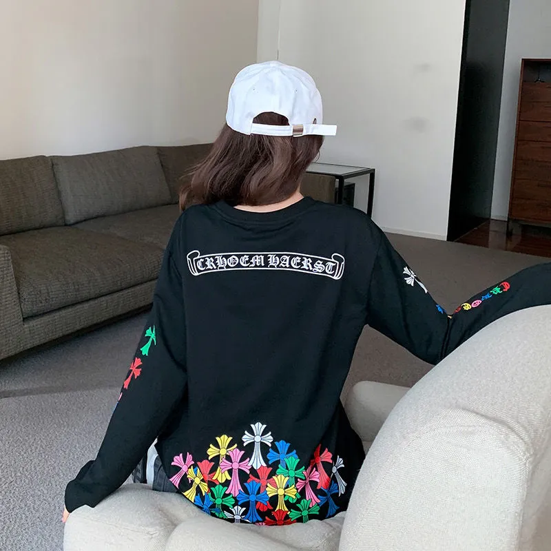 売り切れ必至 着心地良い 激売れ中 ファッション ゆるい アルファベット 長袖 プリント Ｔシャツ