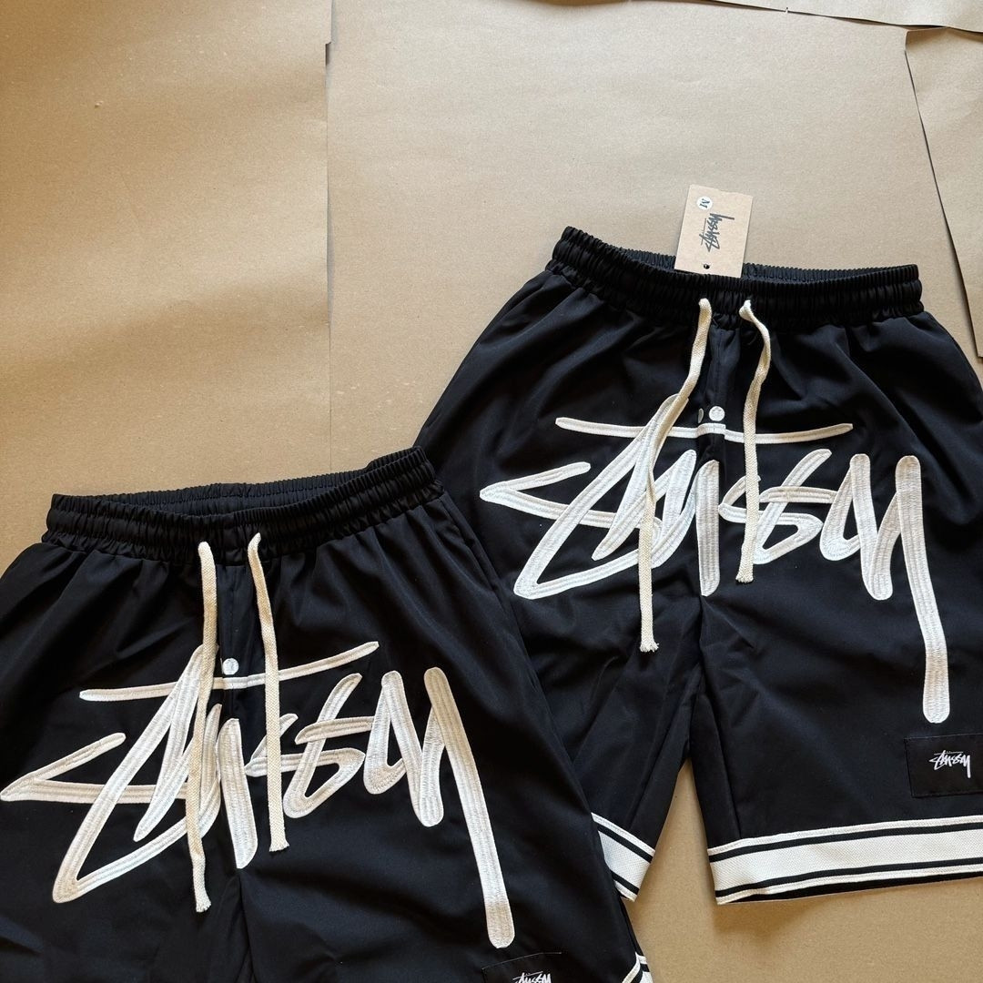 『S-2XL』クラシックな刺繍入りユニセックススポーツルーズフィットショーツ速乾性