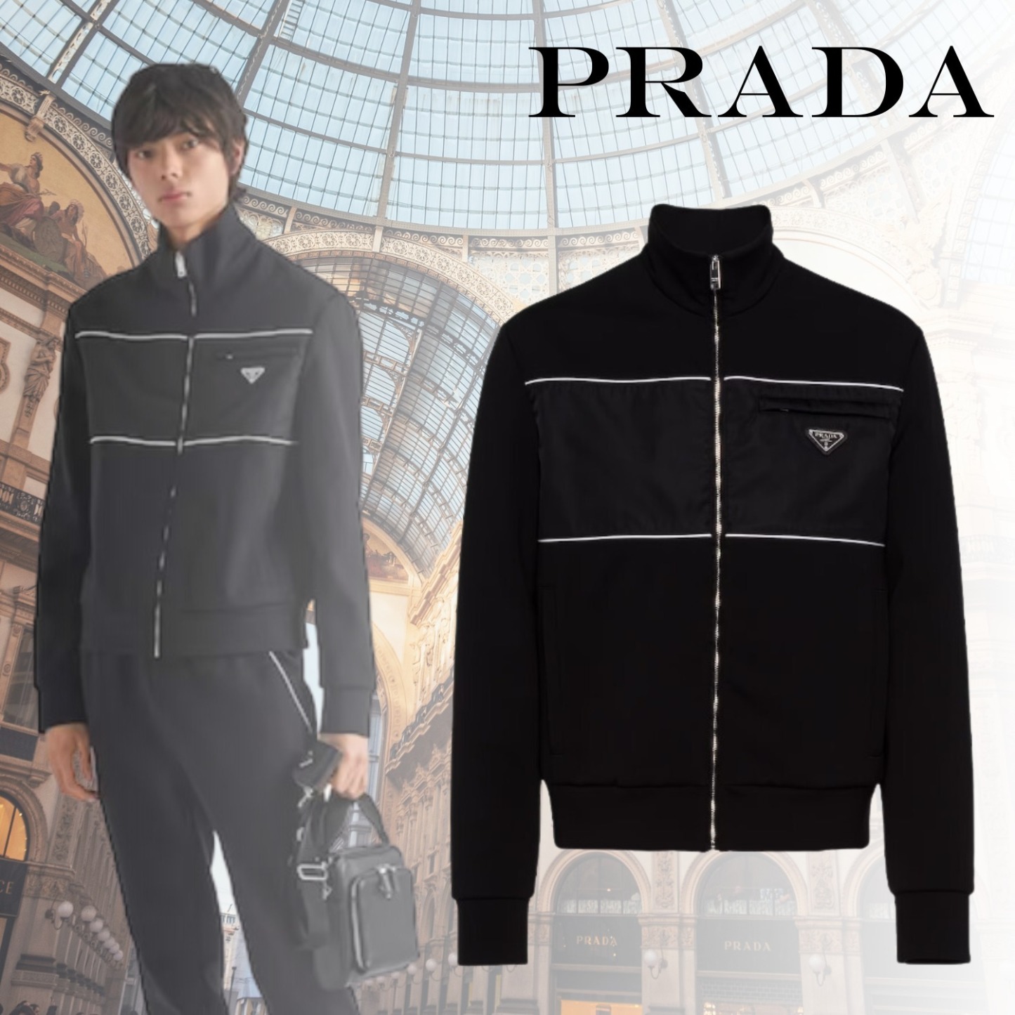 【L-5XL】スタイリッシュで洗練された黒のスポーツジャケット