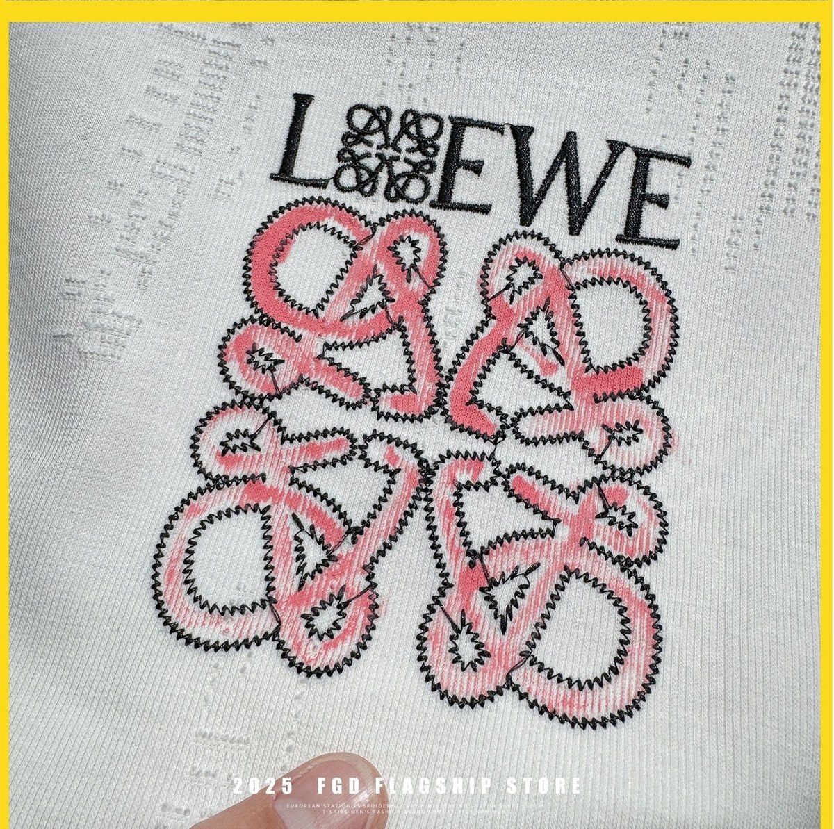 『M-3XL』メンズ高級刺繍入りクルーネック半袖Tシャツ