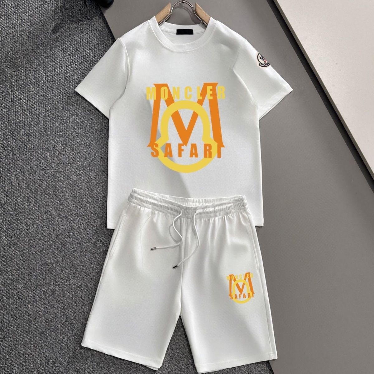 『M-4XL』メンズ サマーカジュアル 半袖スーツ、スタイリッシュなツーピースセット