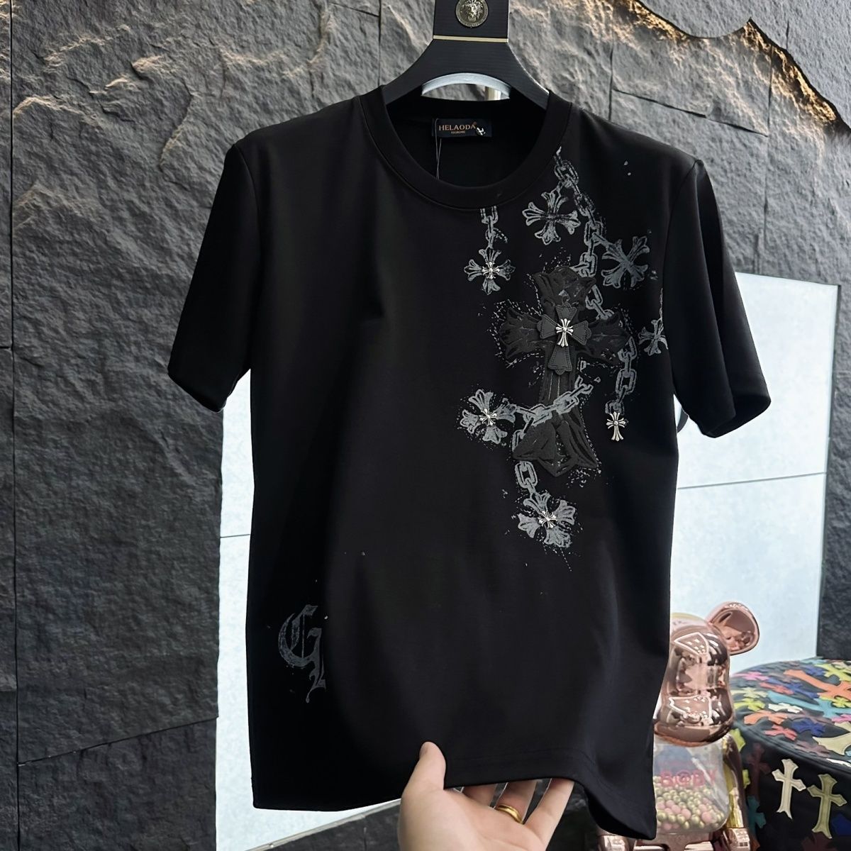 【L-4XL】カップル向けサマールーズクルーネックTシャツ