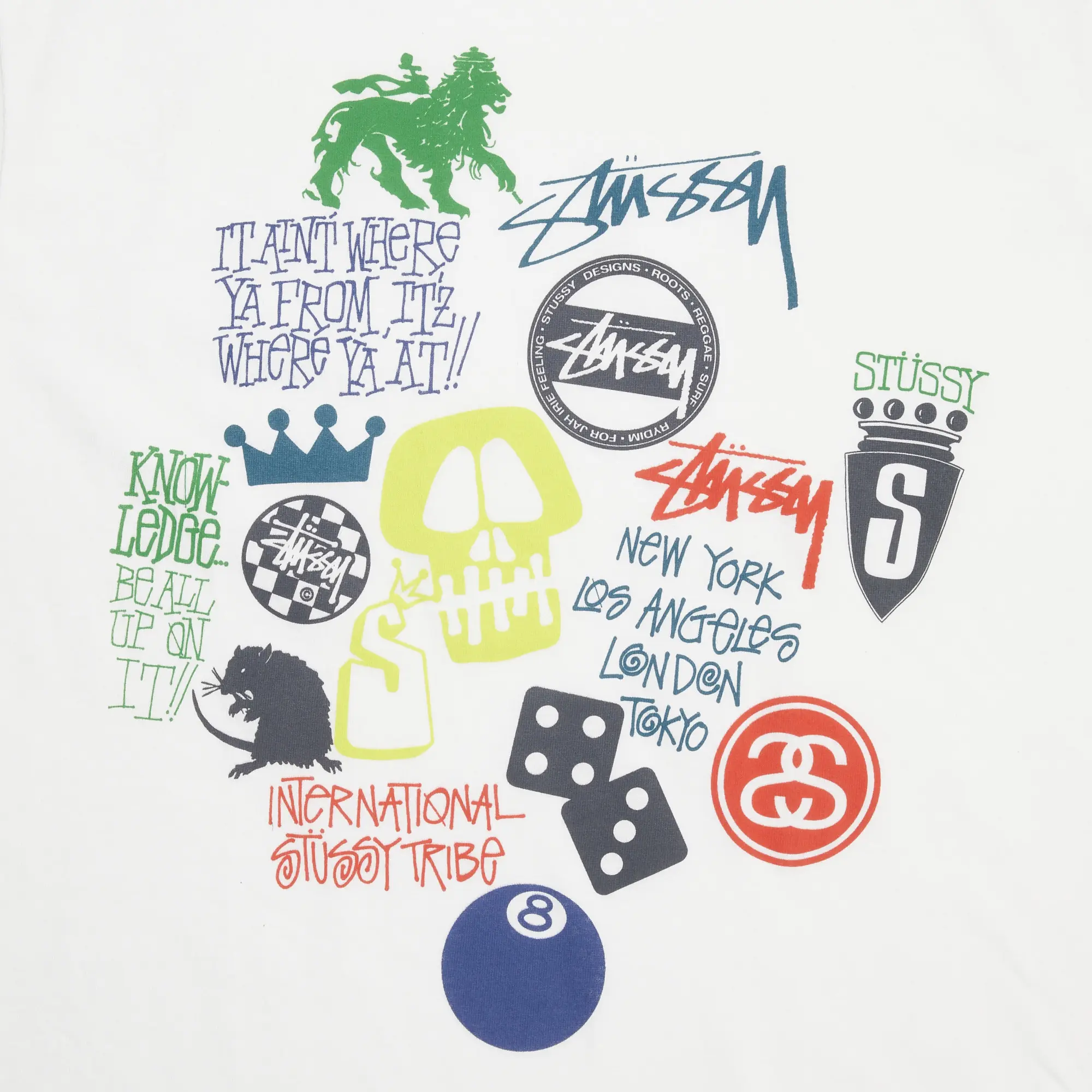 Stussy It Ain't Where Ya From, It'z Where Ya At!! Tee