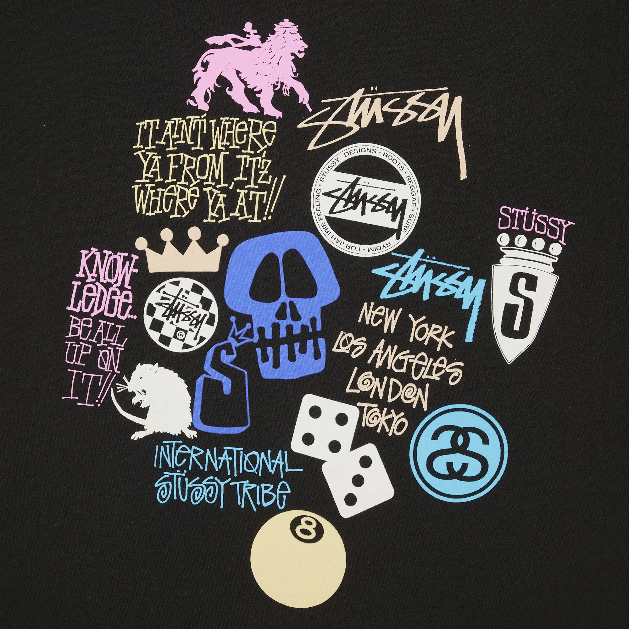 Stussy It Ain't Where Ya From, It'z Where Ya At!! Tee