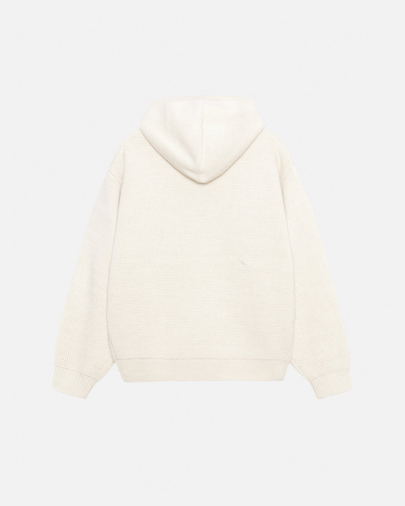 FELT PATCH KNIT HOODIE