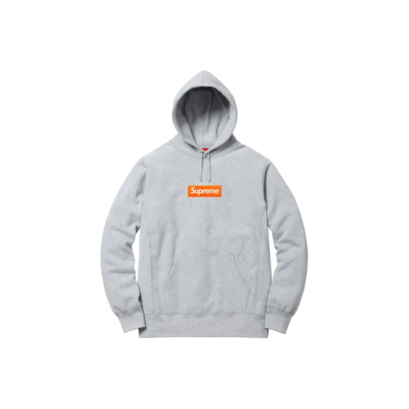 Supreme Box Logo Hooded Sweatshirt Heather Grey