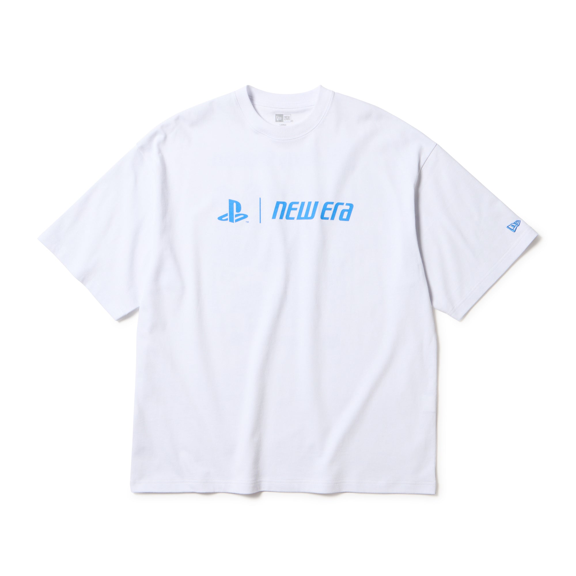 半袖 オーバーサイズド コットン Tシャツ PlayStation スローガン ホワイト