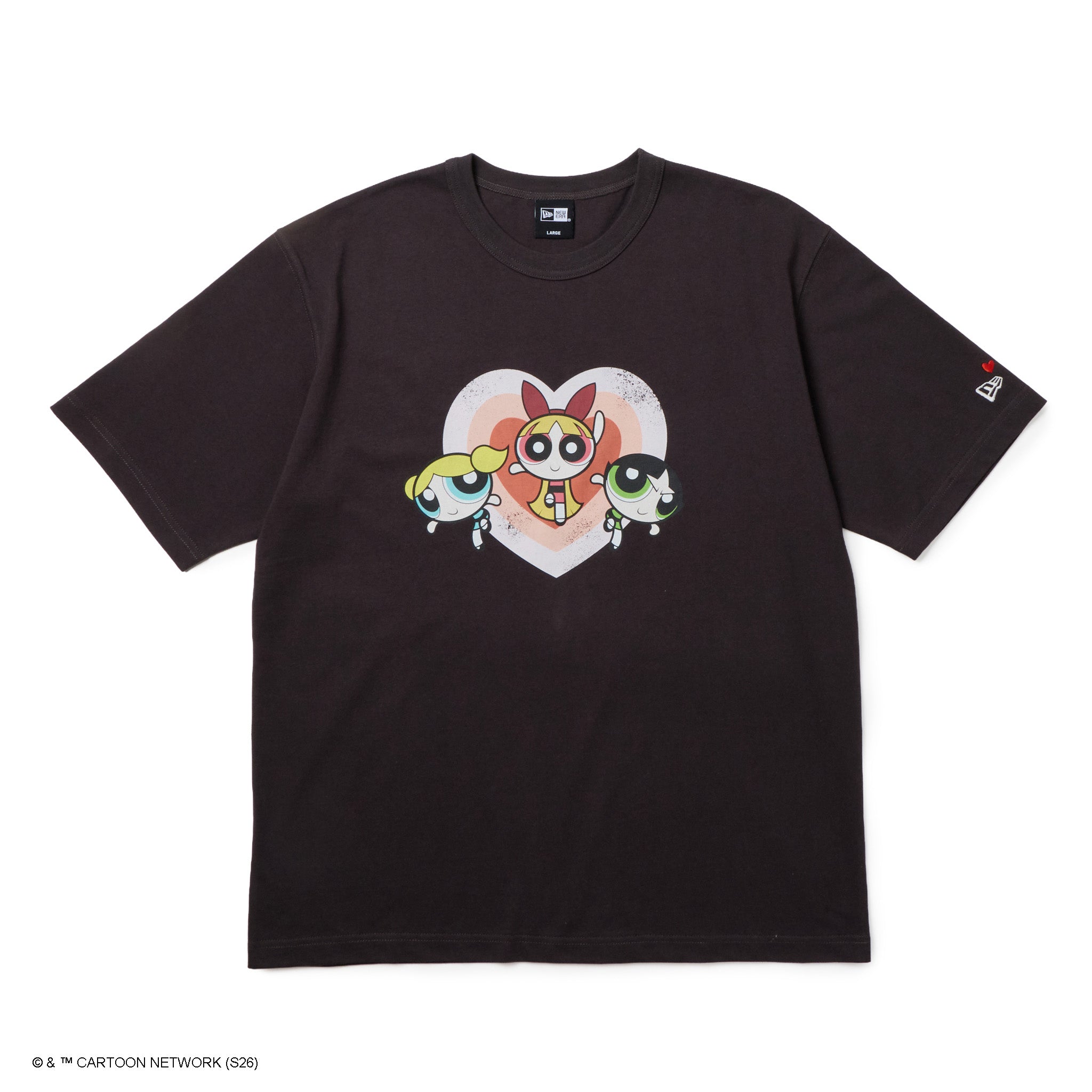半袖 ウォッシュドコットン Tシャツ The Powerpuff Girls パワーパフ ガールズ ハート スミクロ
