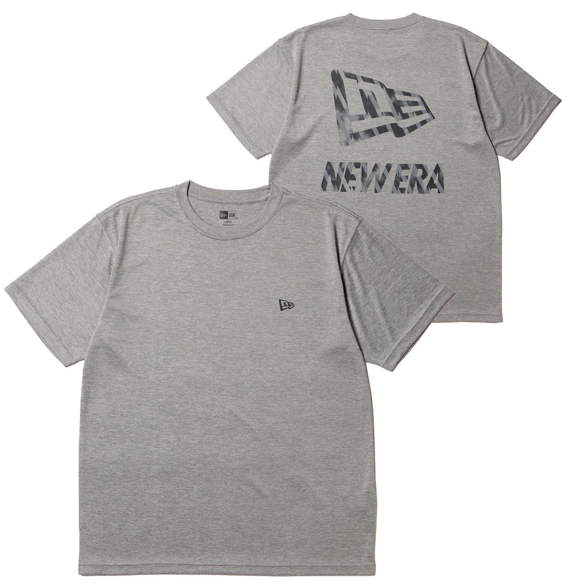 半袖 テックTシャツ タイダイ パターン Flag ＆ Wordmark Logo グレー | パフォーマンスアパレル